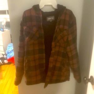 Checkered Red and Black Jacket